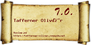 Tafferner Olivér névjegykártya